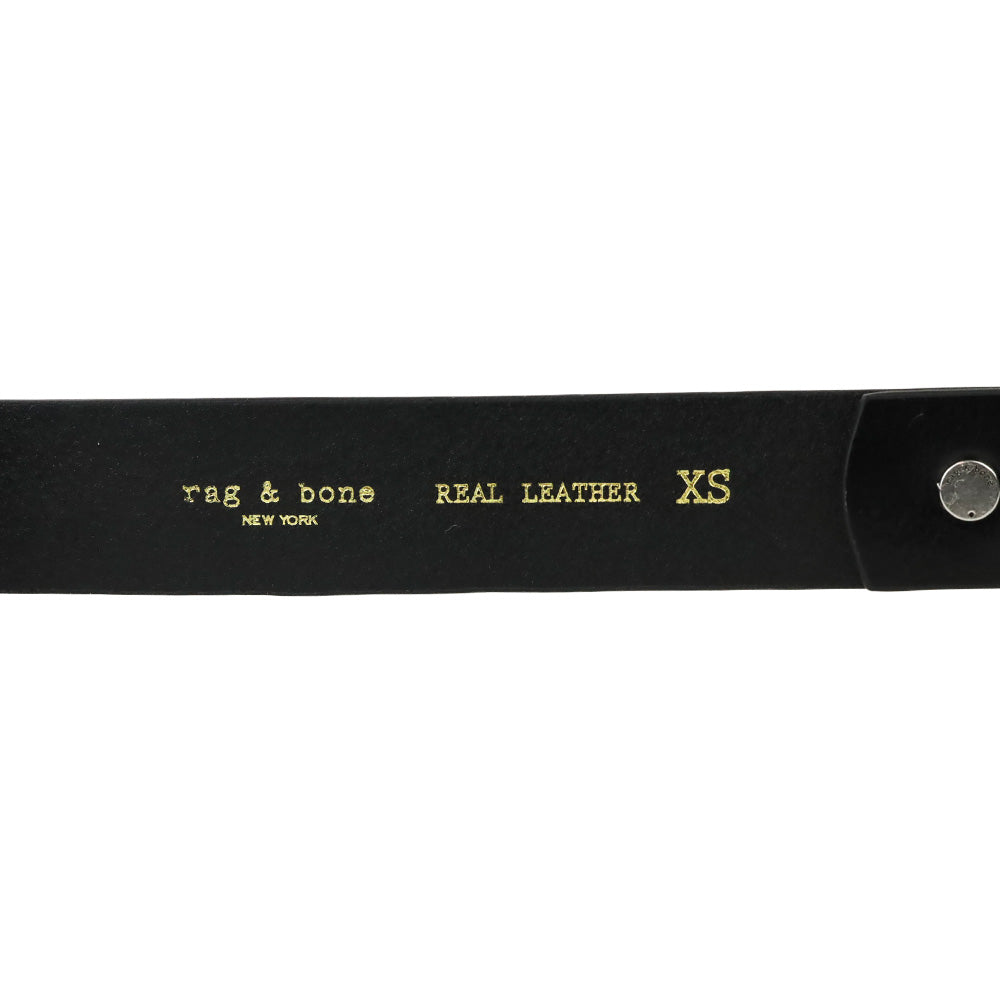 Rag & Bone Black Stevie Leather Belt