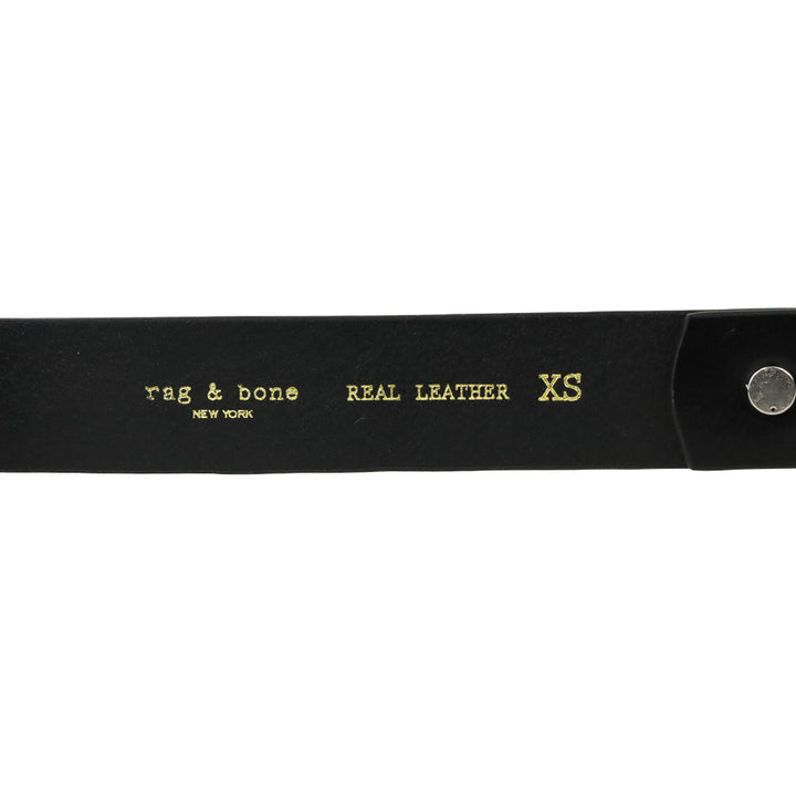 Rag & Bone Black Stevie Leather Belt