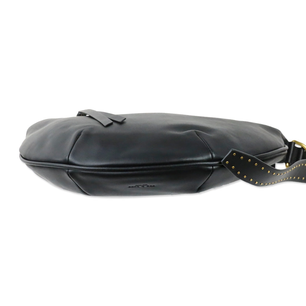 Rag & Bone Black/Gold Mercer Medium Leather Hobo