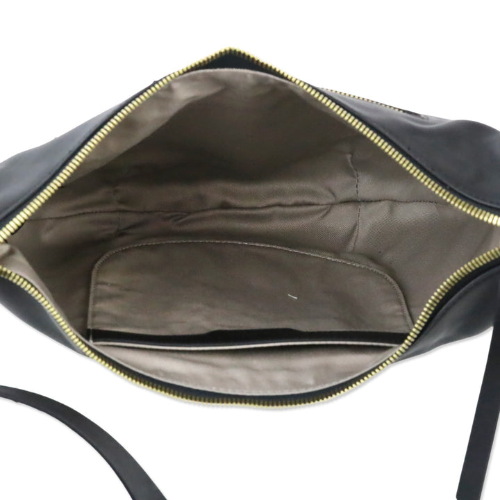 Rag & Bone Black/Gold Mercer Medium Leather Hobo