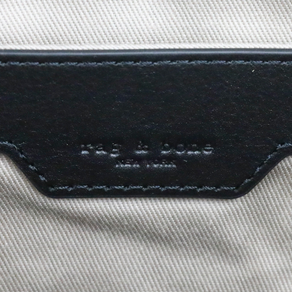 Rag & Bone Black/Gold Mercer Medium Leather Hobo