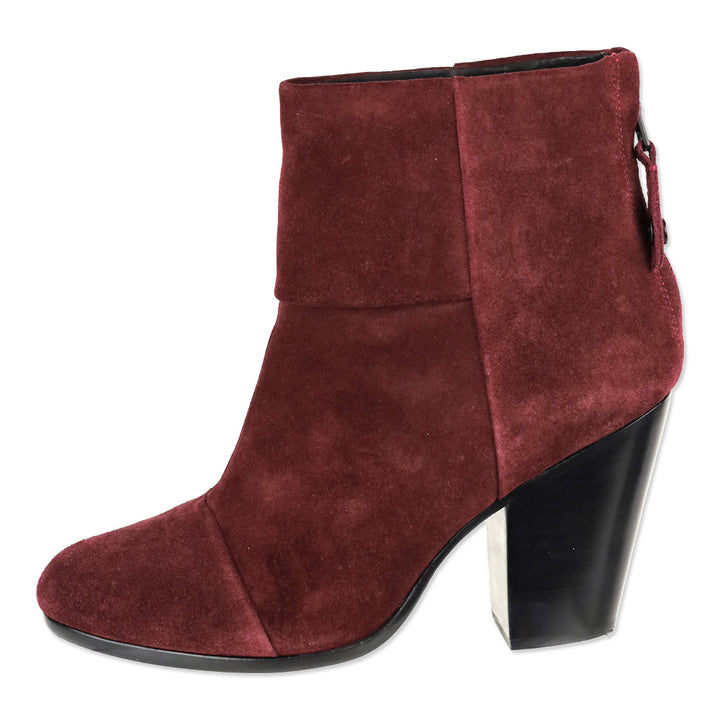Rag & Bone Burgundy Suede Classic Newbury Ankle Boot