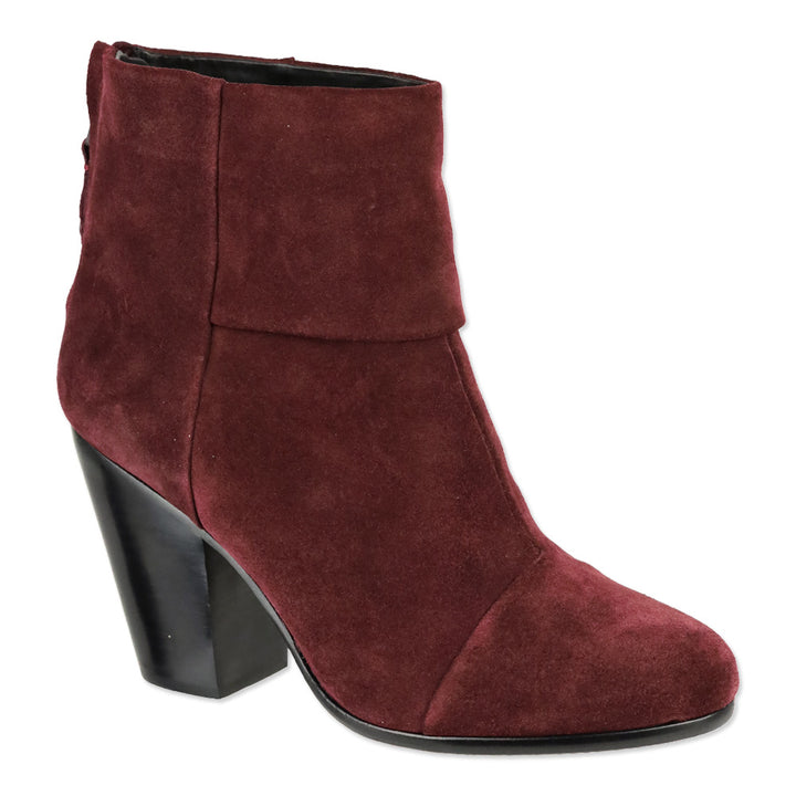 Rag & Bone Burgundy Suede Classic Newbury Ankle Boot