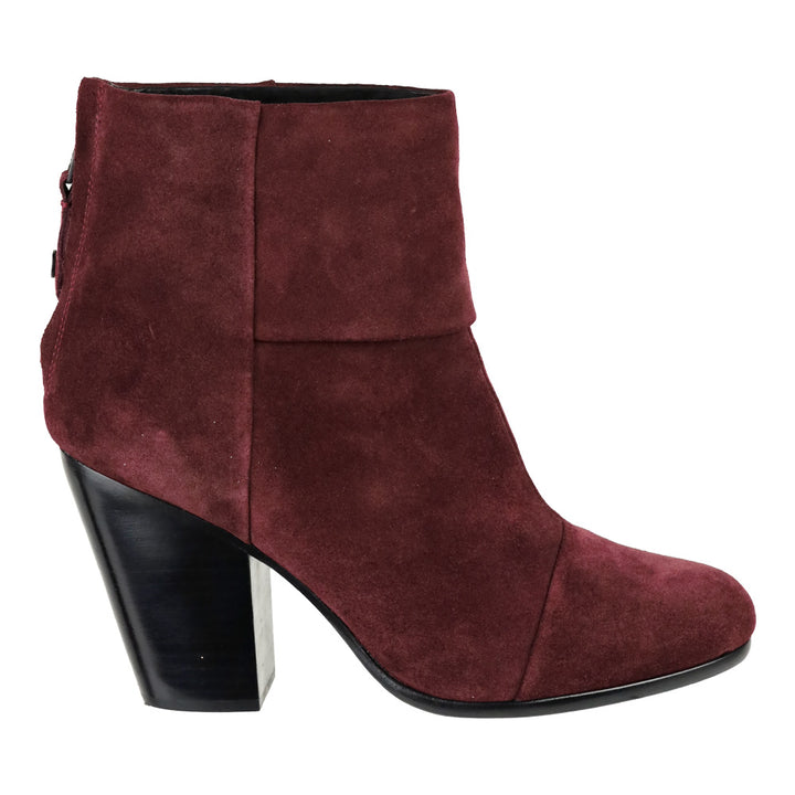 Rag & Bone Burgundy Suede Classic Newbury Ankle Boot