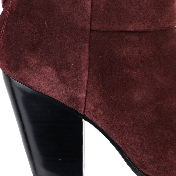 Rag & Bone Burgundy Suede Classic Newbury Ankle Boot