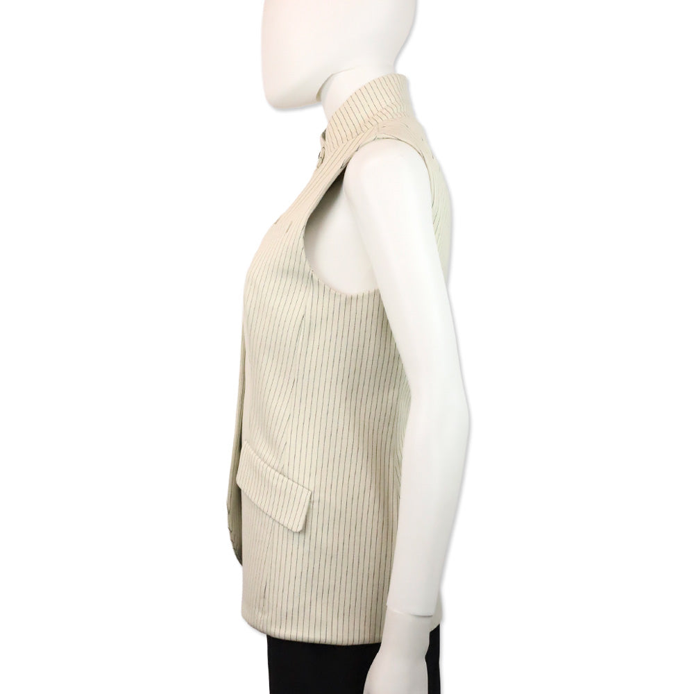 Rag & Bone Ivory Stripe Ponte Slade Vest