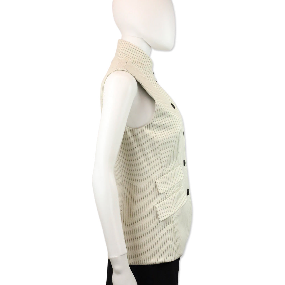Rag & Bone Ivory Stripe Ponte Slade Vest