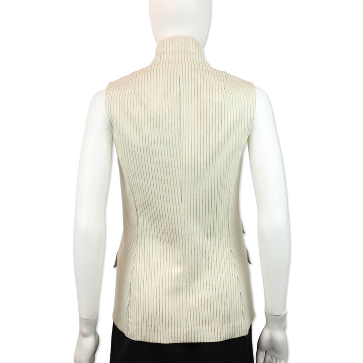 Rag & Bone Ivory Stripe Ponte Slade Vest