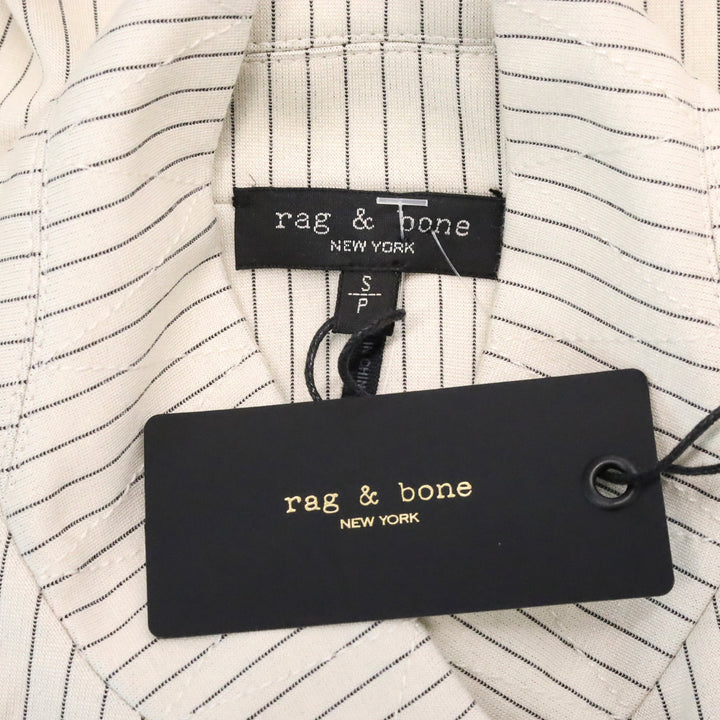 Rag & Bone Ivory Stripe Ponte Slade Vest