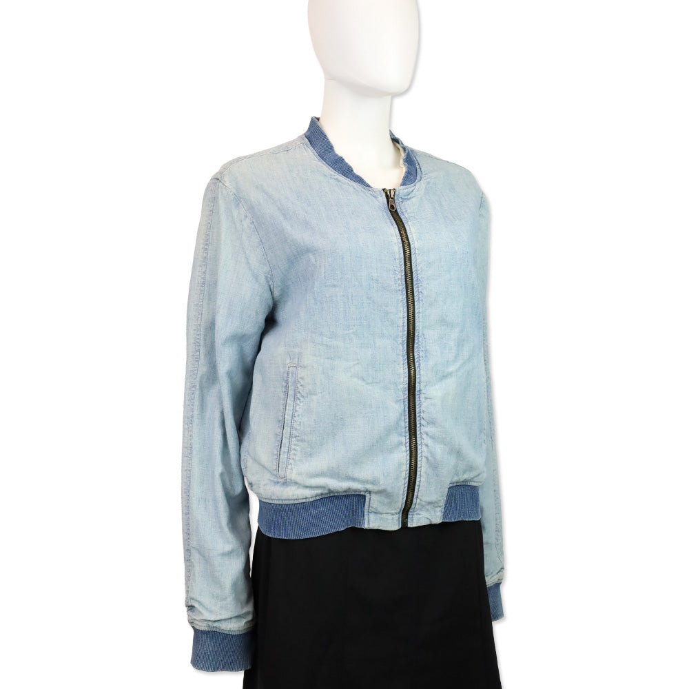 Rag & Bone Jean Moonshine Chambray Bomber Jacket