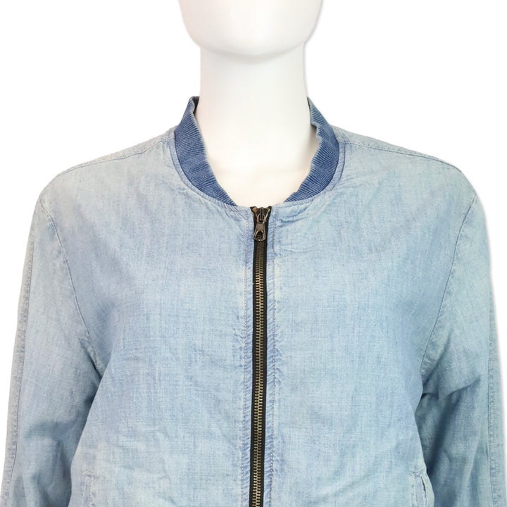 Rag & Bone Jean Moonshine Chambray Bomber Jacket