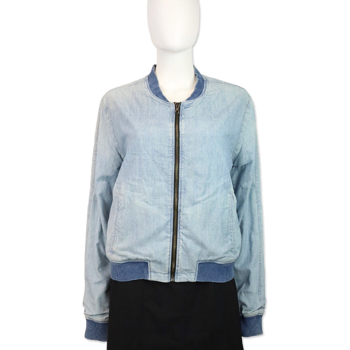 Rag & Bone Jean Moonshine Chambray Bomber Jacket