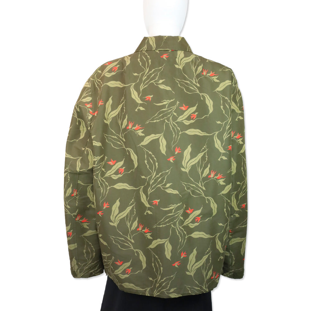 Rag & Bone Olive Floral/Bird Print Flight Shirt Jacket