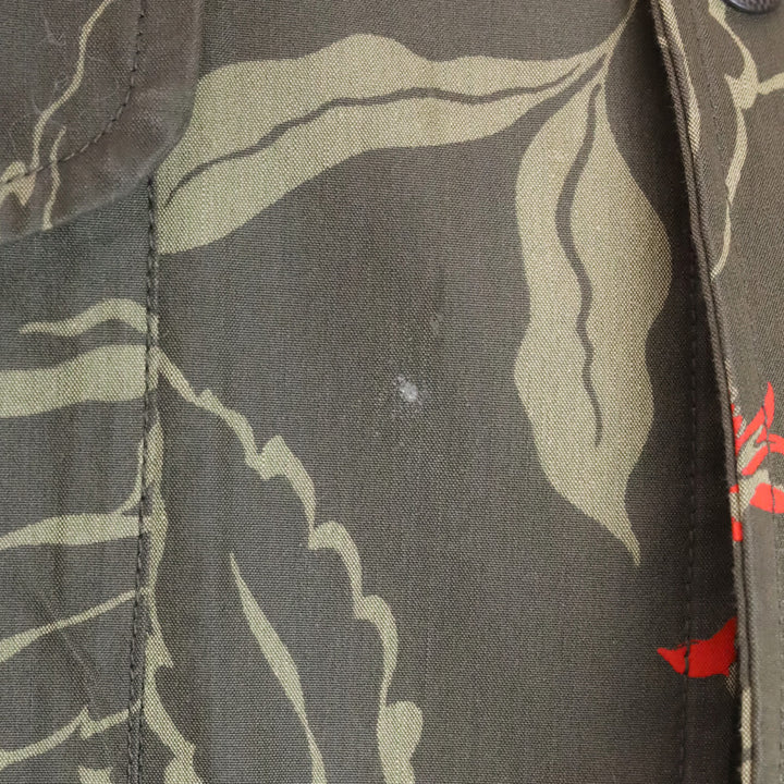 Rag & Bone Olive Floral/Bird Print Flight Shirt Jacket