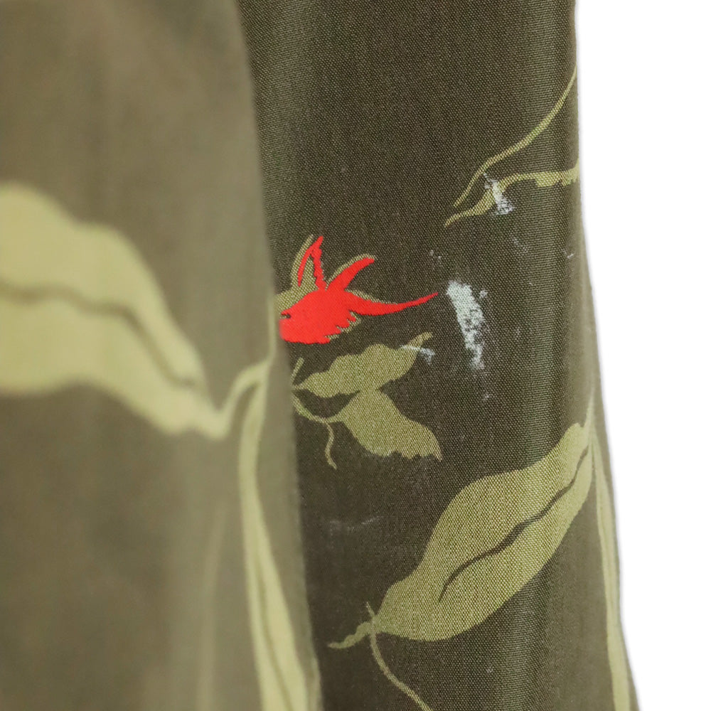 Rag & Bone Olive Floral/Bird Print Flight Shirt Jacket