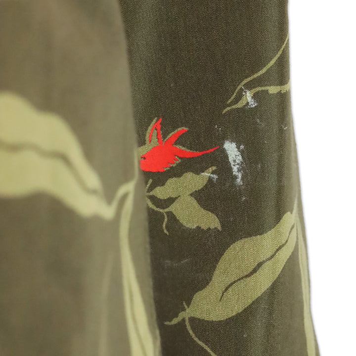 Rag & Bone Olive Floral/Bird Print Flight Shirt Jacket