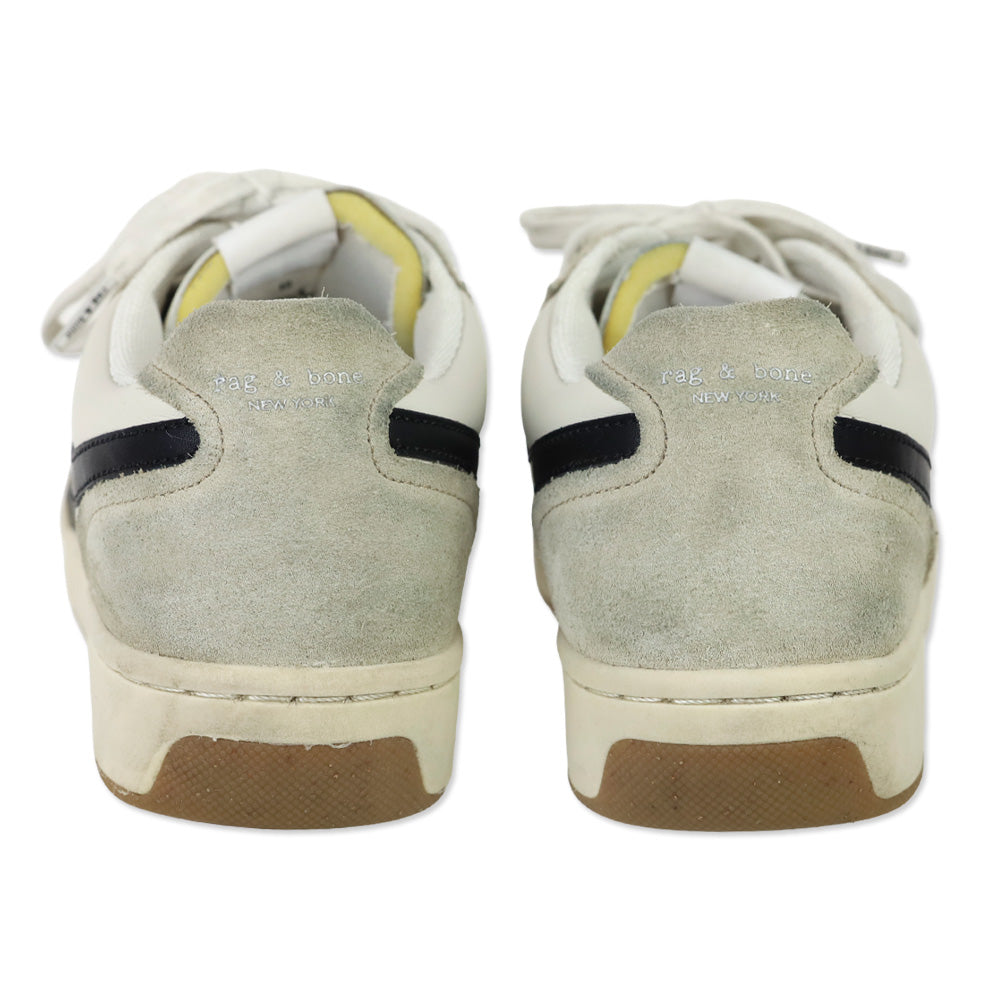 Rag & Bone Turtle Dove & Light Sand Retro Court Low-Top Suede Sneakers