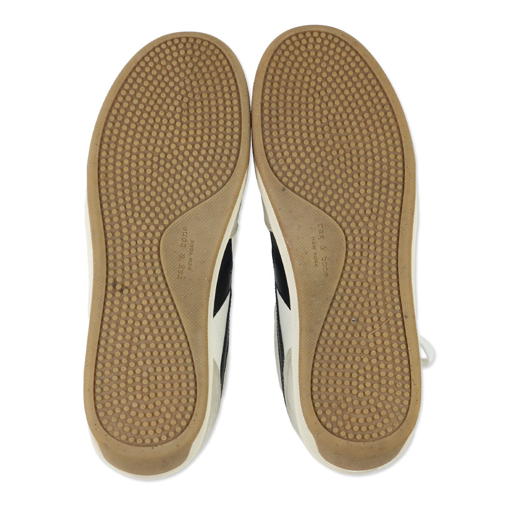 Rag & Bone Turtle Dove & Light Sand Retro Court Low-Top Suede Sneakers