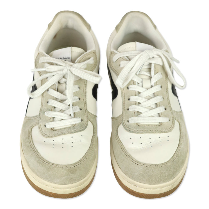 Rag & Bone Turtle Dove & Light Sand Retro Court Low-Top Suede Sneakers
