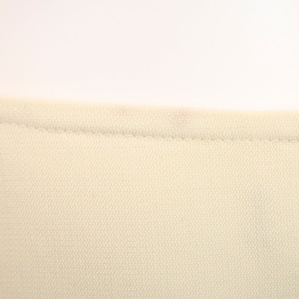 Ralph Lauren Black Label Cream/Black Trim Wool Button Front Midi Skirt