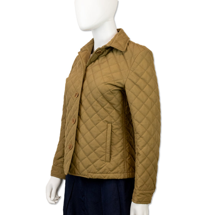 Ralph Lauren Black Label Tan Diamond-Quilted Jacket