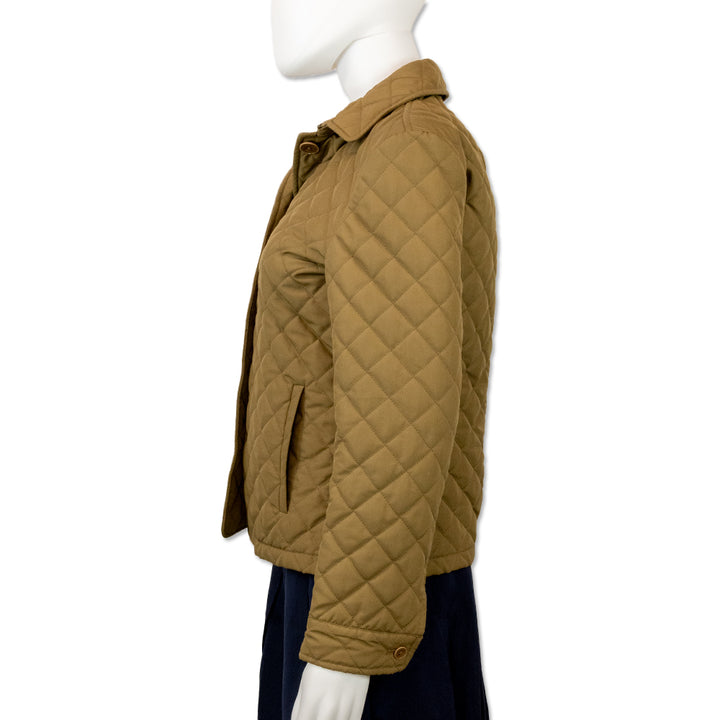 Ralph Lauren Black Label Tan Diamond-Quilted Jacket