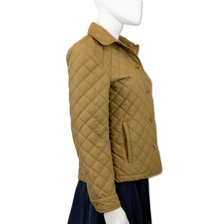 Ralph Lauren Black Label Tan Diamond-Quilted Jacket