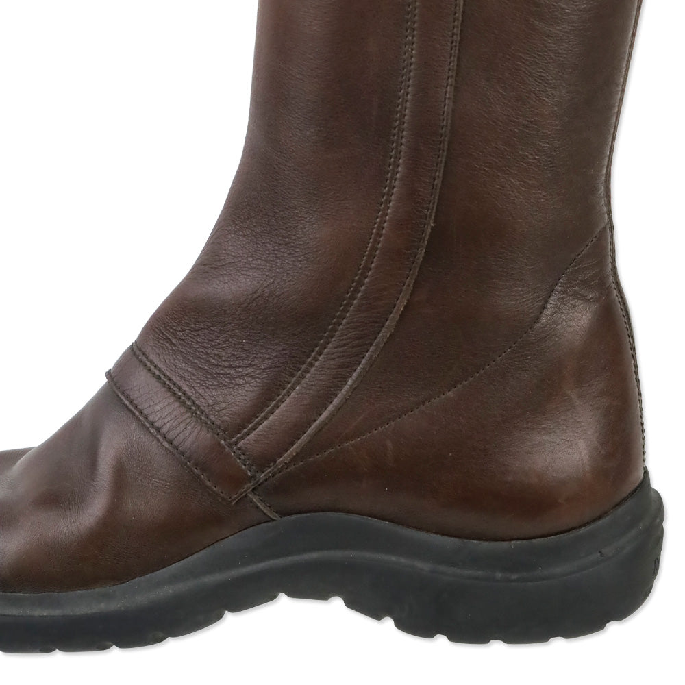 Ralph Lauren Brown Leather Buckle Riding Boots