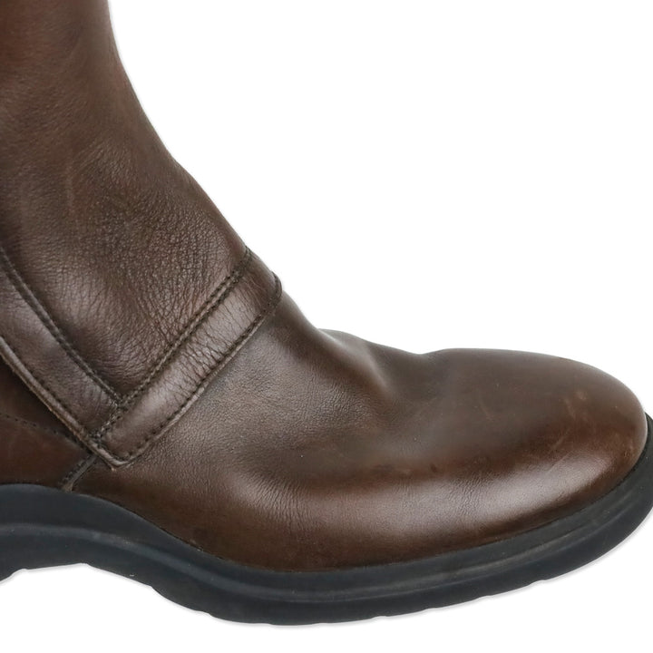 Ralph Lauren Brown Leather Buckle Riding Boots