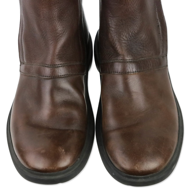 Ralph Lauren Brown Leather Buckle Riding Boots
