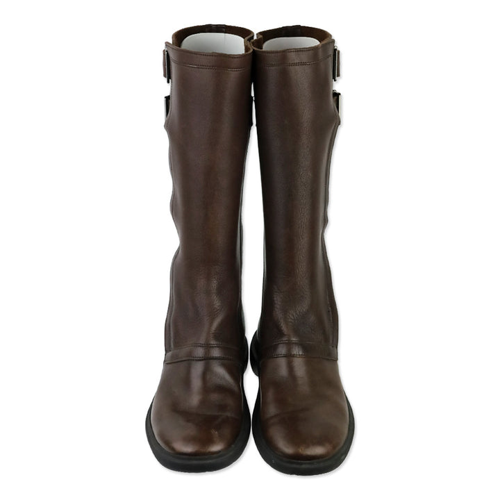 Ralph Lauren Brown Leather Buckle Riding Boots