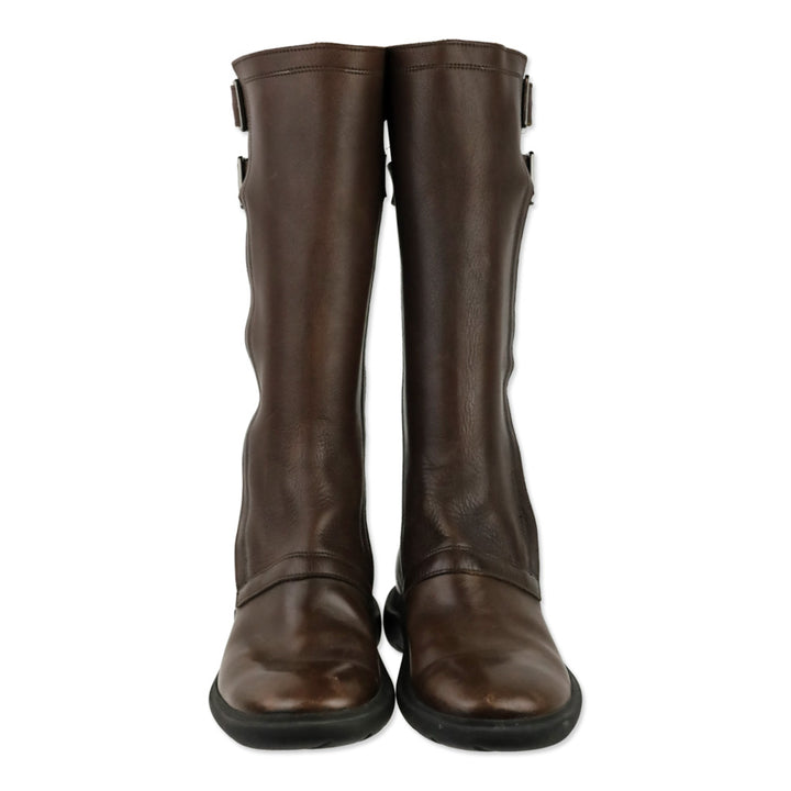 Ralph Lauren Brown Leather Buckle Riding Boots