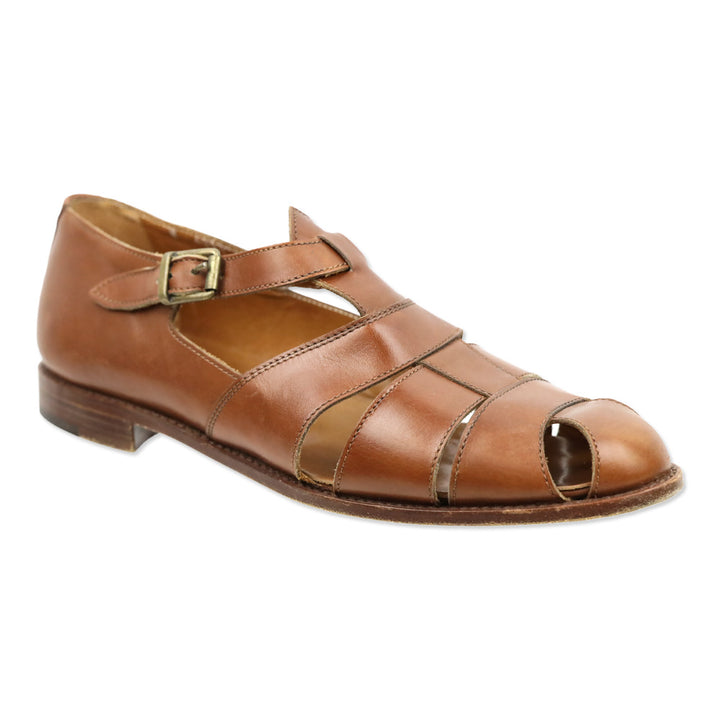 Ralph Lauren Brown Leather Fisherman Sandals