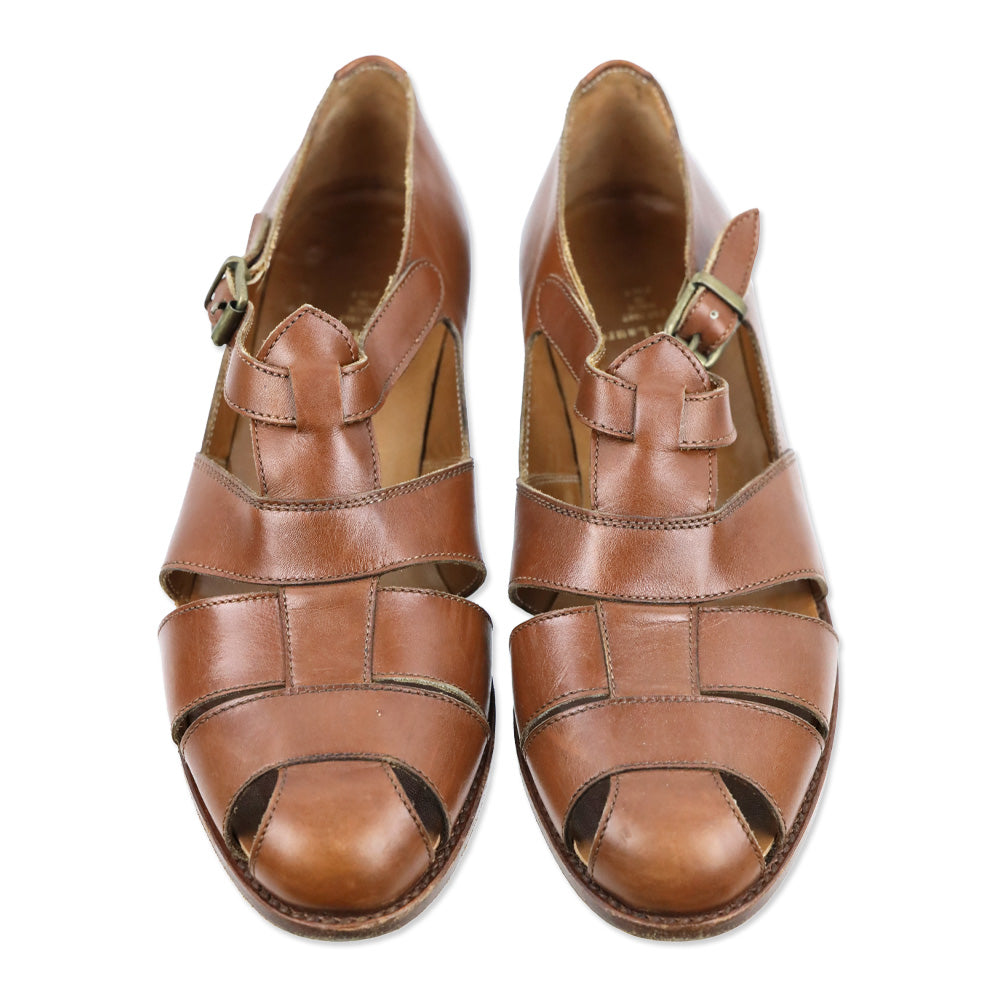Ralph Lauren Brown Leather Fisherman Sandals