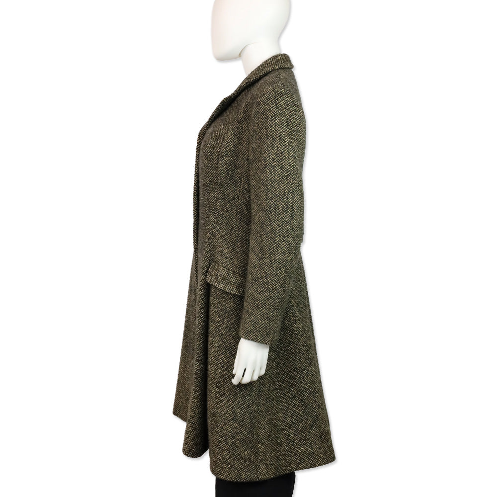 Ralph Lauren Collection Brown Tweed Cashmere Double-Breasted Peacoat