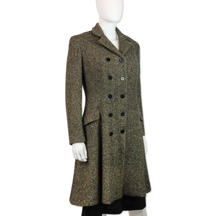 Ralph Lauren Collection Brown Tweed Cashmere Double-Breasted Peacoat