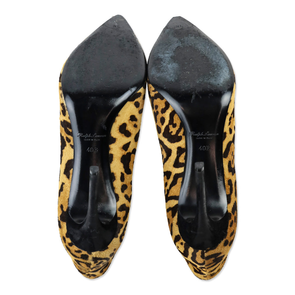 Ralph Lauren Leopard Calf Hair Chelsea Bootie