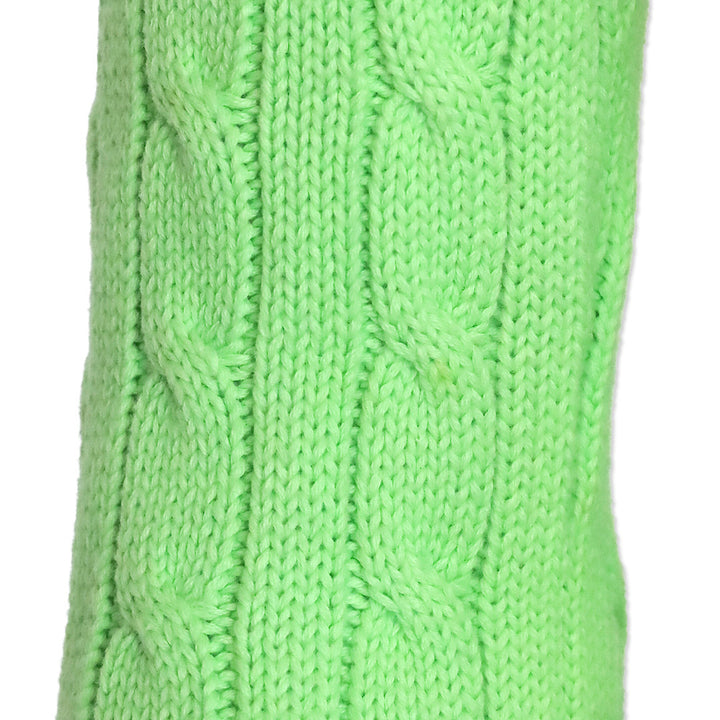 Ralph Lauren Lime Green Cable Knit Boat Neck Sweater