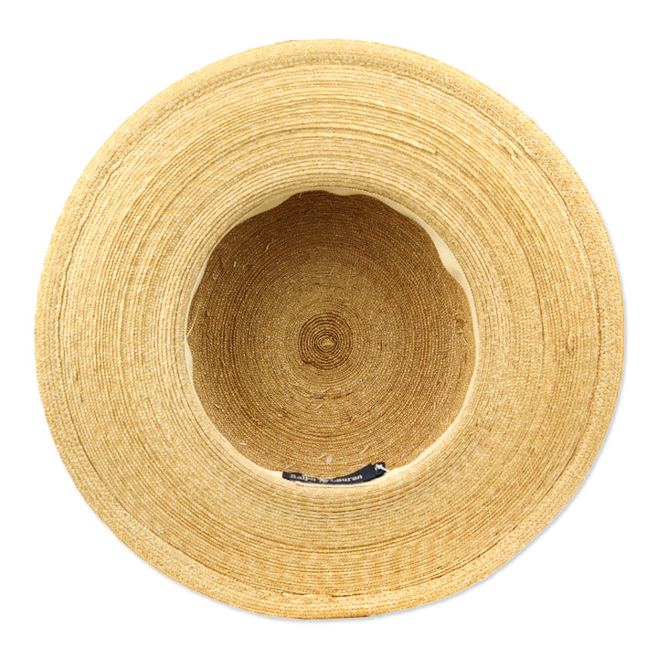 Ralph Lauren Wide Brim Straw Hat with Black Ribbon