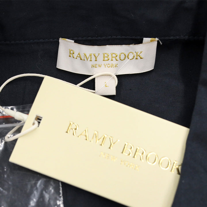 Ramy Brook Black Marceline Cotton Poplin Shirt
