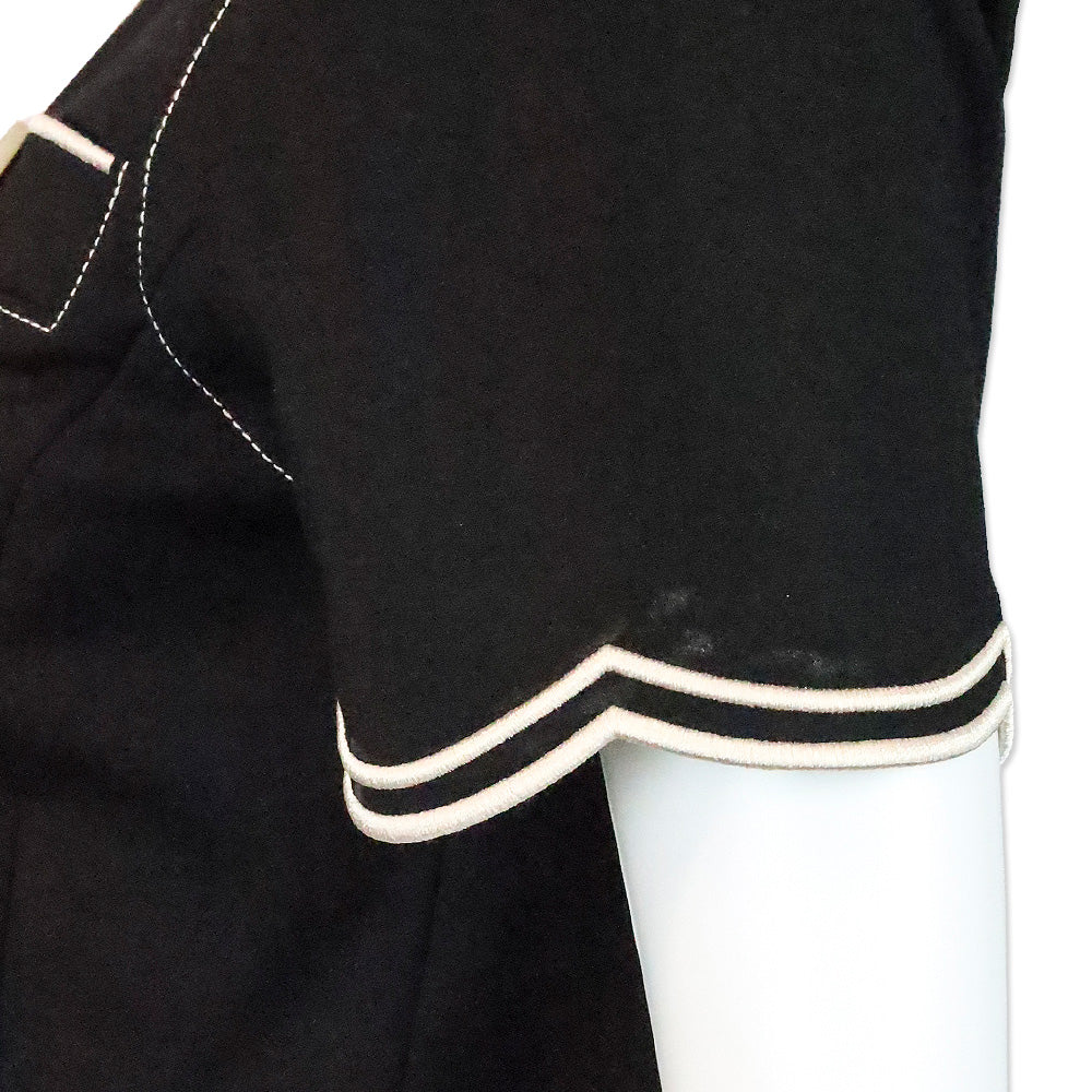 Ramy Brook Black Scallop-Trim Sandra Top