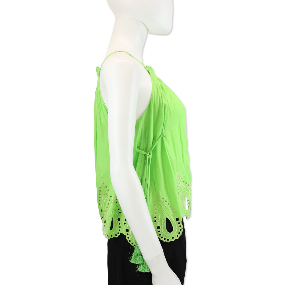 Ramy Brook Capri Green Sleeveless Lilyanne Top