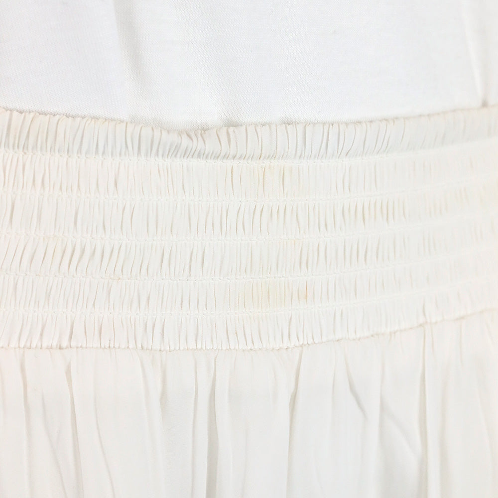 Ramy Brook Maelen White Embroidered Smocked Mini Skirt
