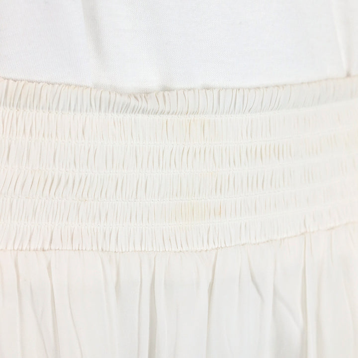 Ramy Brook Maelen White Embroidered Smocked Mini Skirt