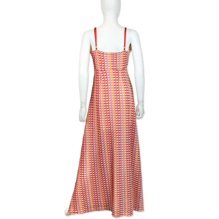 Ramy Brook Peach Della Scallop Knit Maxi Dress