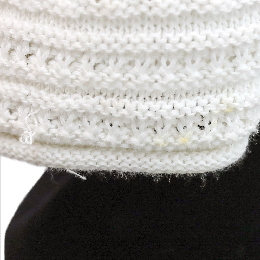 Ramy Brook White Crochet Cotton Knit Long Sleeve Top