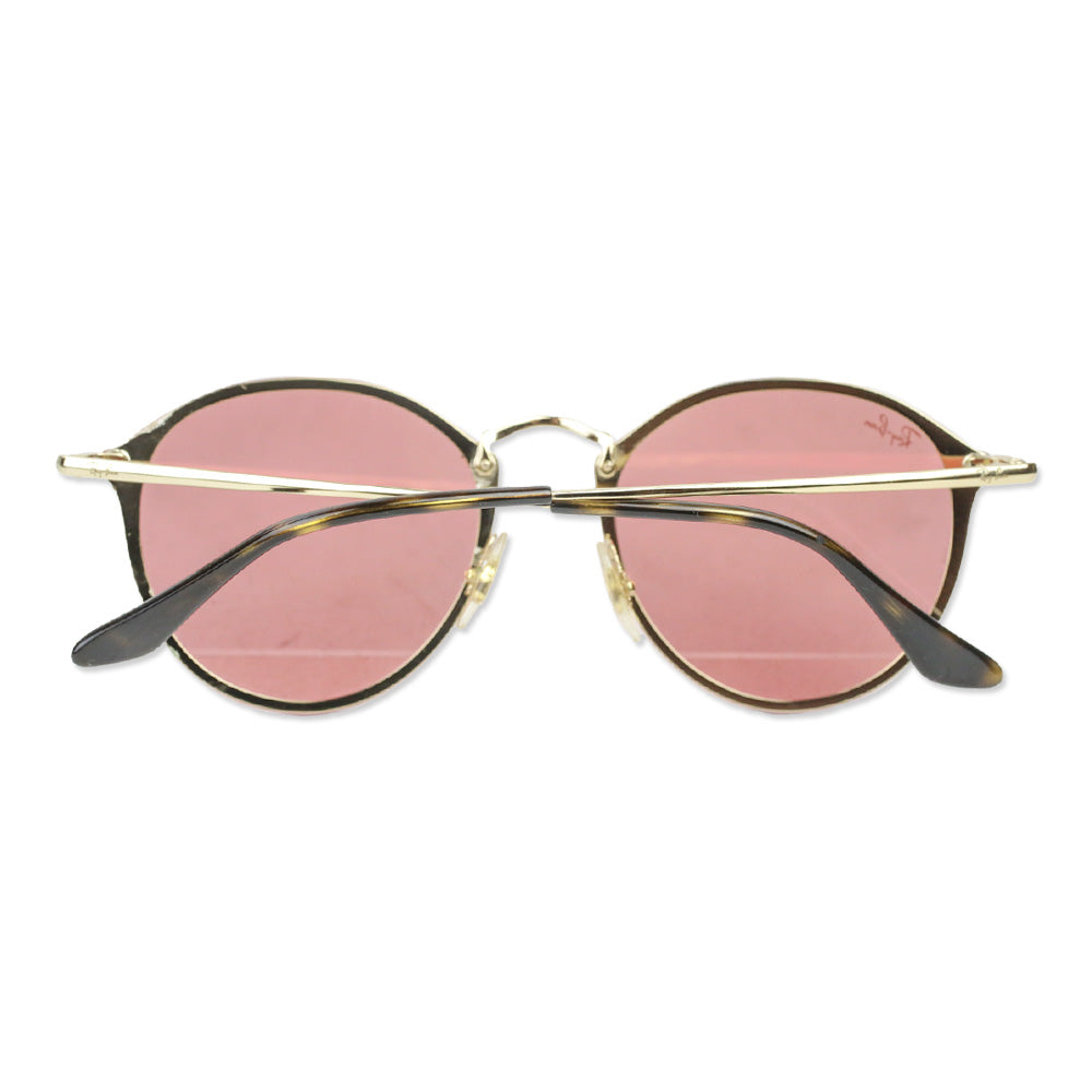 Ray Ban Arista Gold/Pink Blaze Round Sunglasses