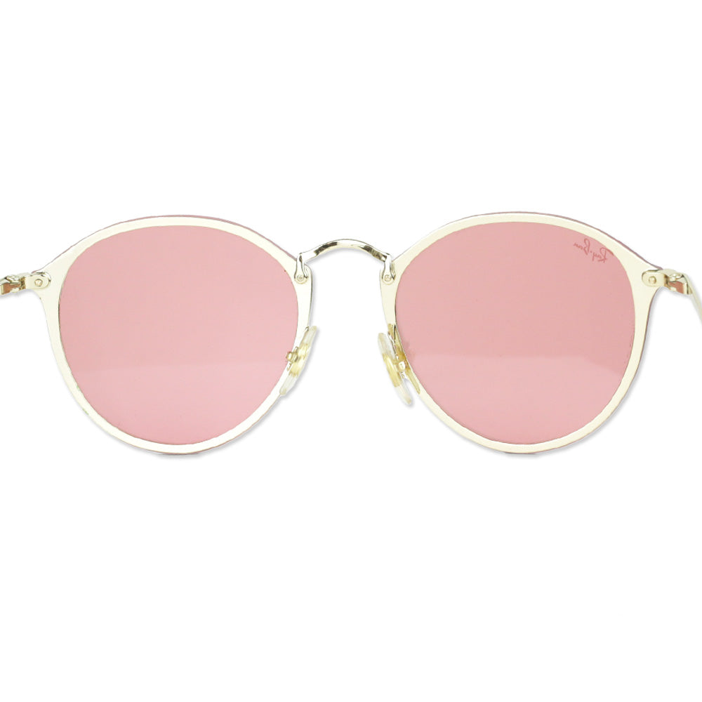 Ray Ban Arista Gold/Pink Blaze Round Sunglasses