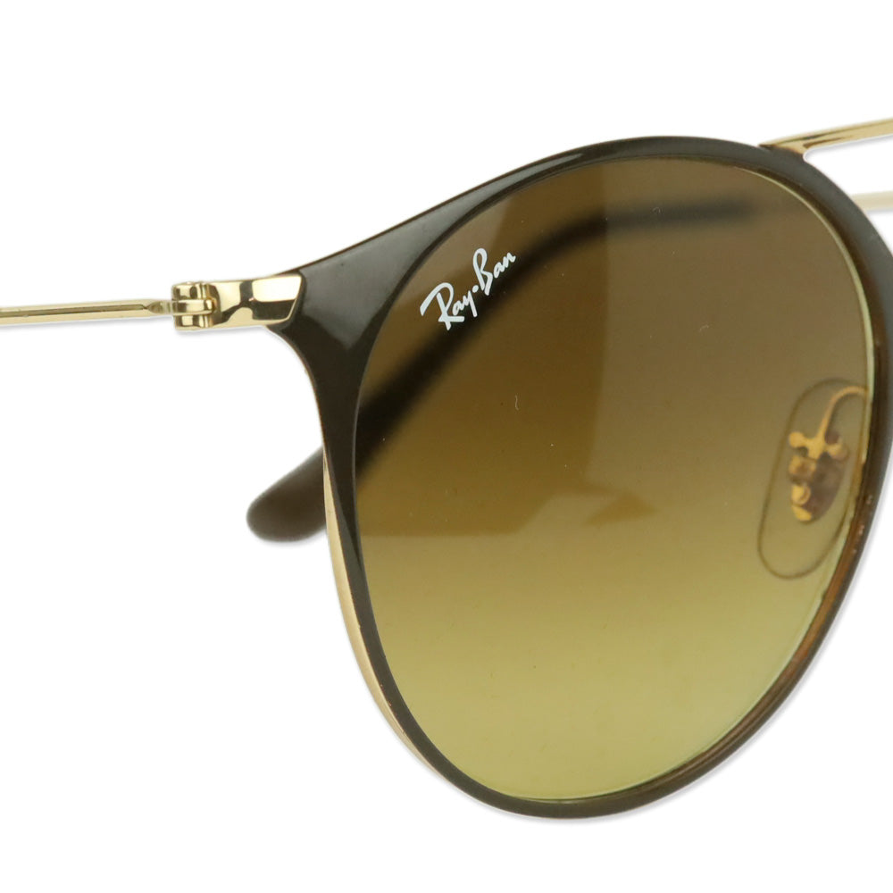 Ray Ban RB3546 Polished Brown Gradient Lens Round Sunglasses