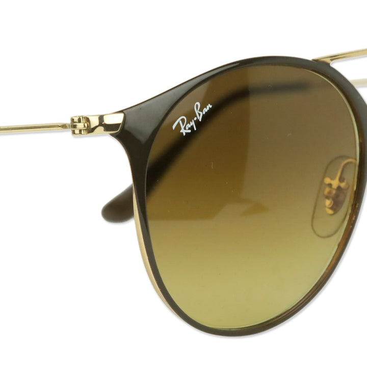 Ray Ban RB3546 Polished Brown Gradient Lens Round Sunglasses